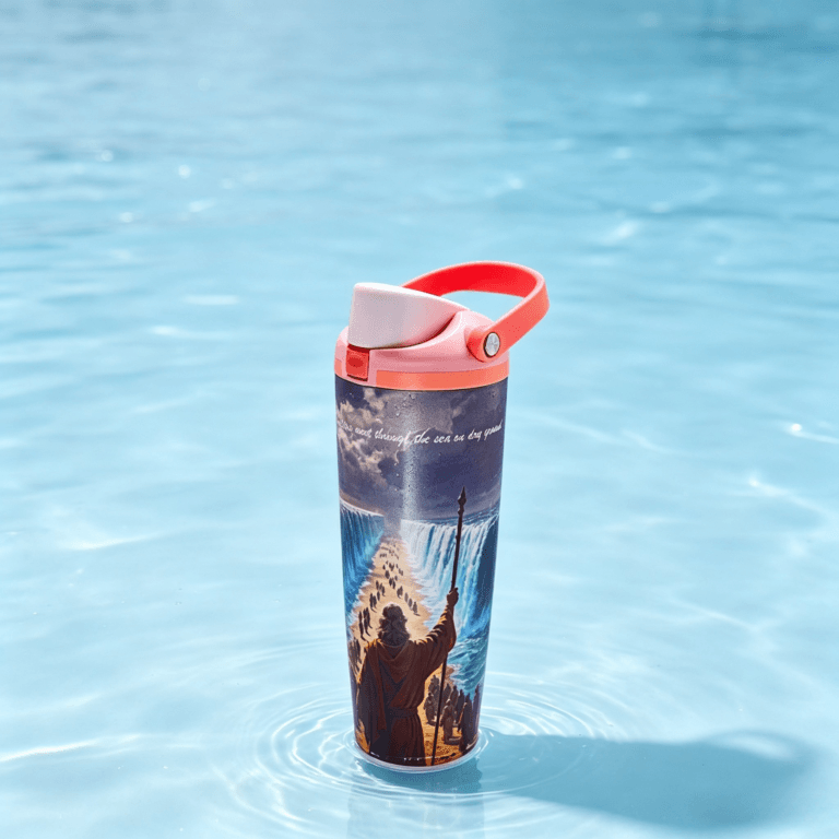Selah Path tumbler inspired by Exodus 14:21-22, 40oz Christian gift cup