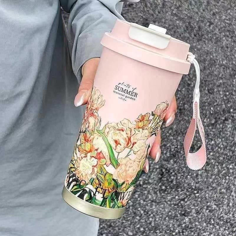 Selah - 17oz Stainless Steel Flower Coffee Mug - Image 4