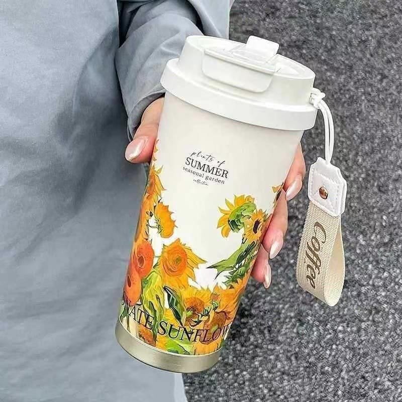 Selah - 17oz Stainless Steel Flower Coffee Mug - Image 5