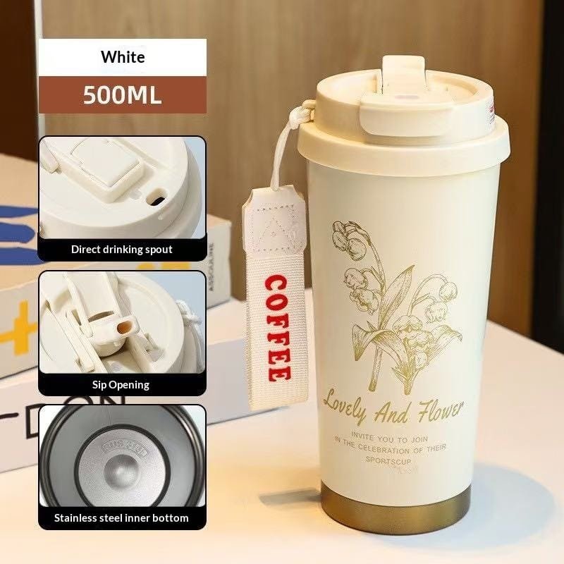 Selah - 17oz Stainless Steel Flower Coffee Mug - Image 2
